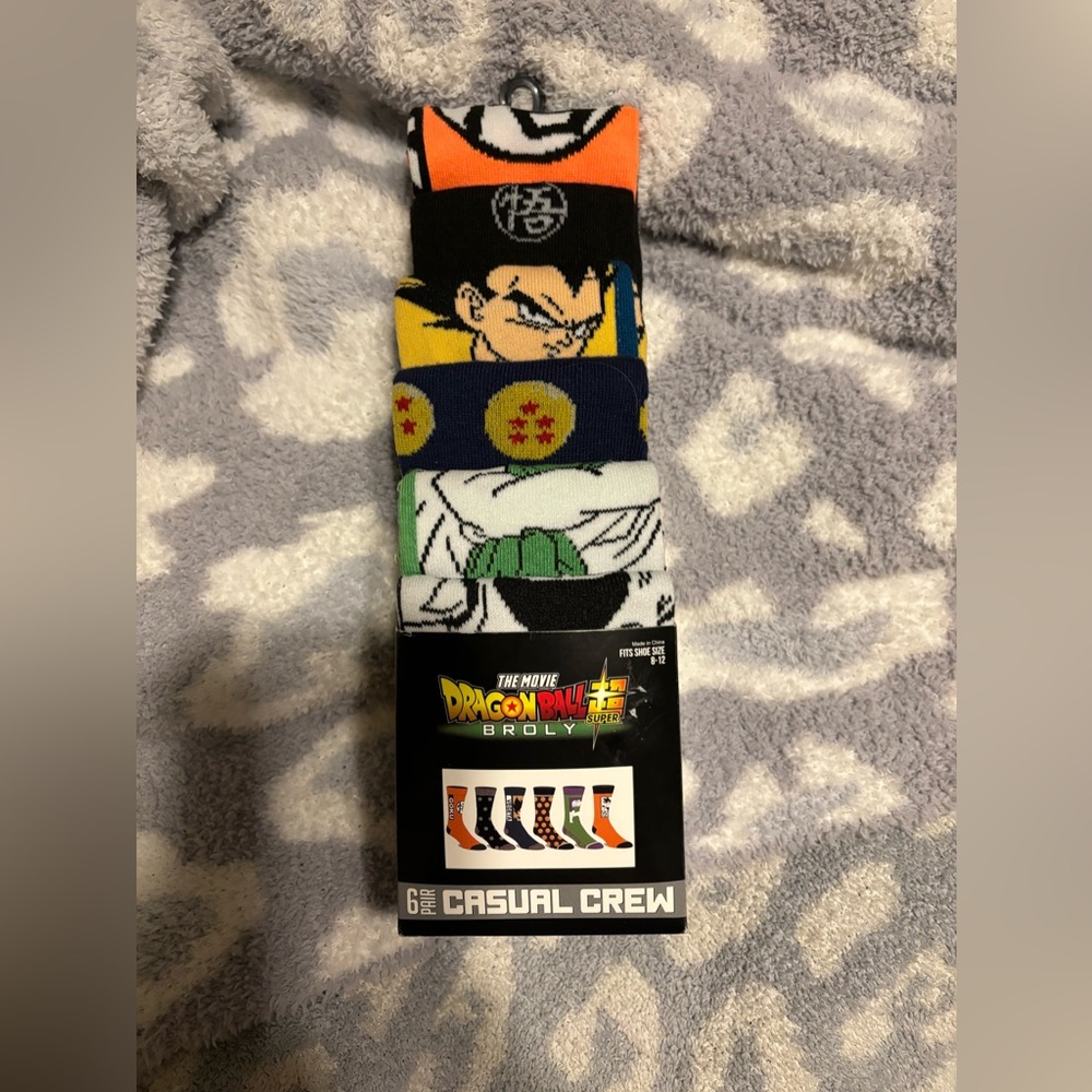 Dragonball Z the movie Super Broly 6 pair crew socks